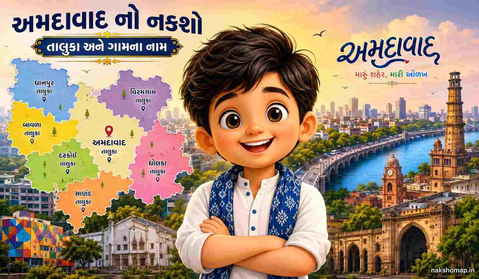 અમદાવાદ નો નકશો, તાલુકા અને ગામના નામ | Ahmedabad Map And Taluka
