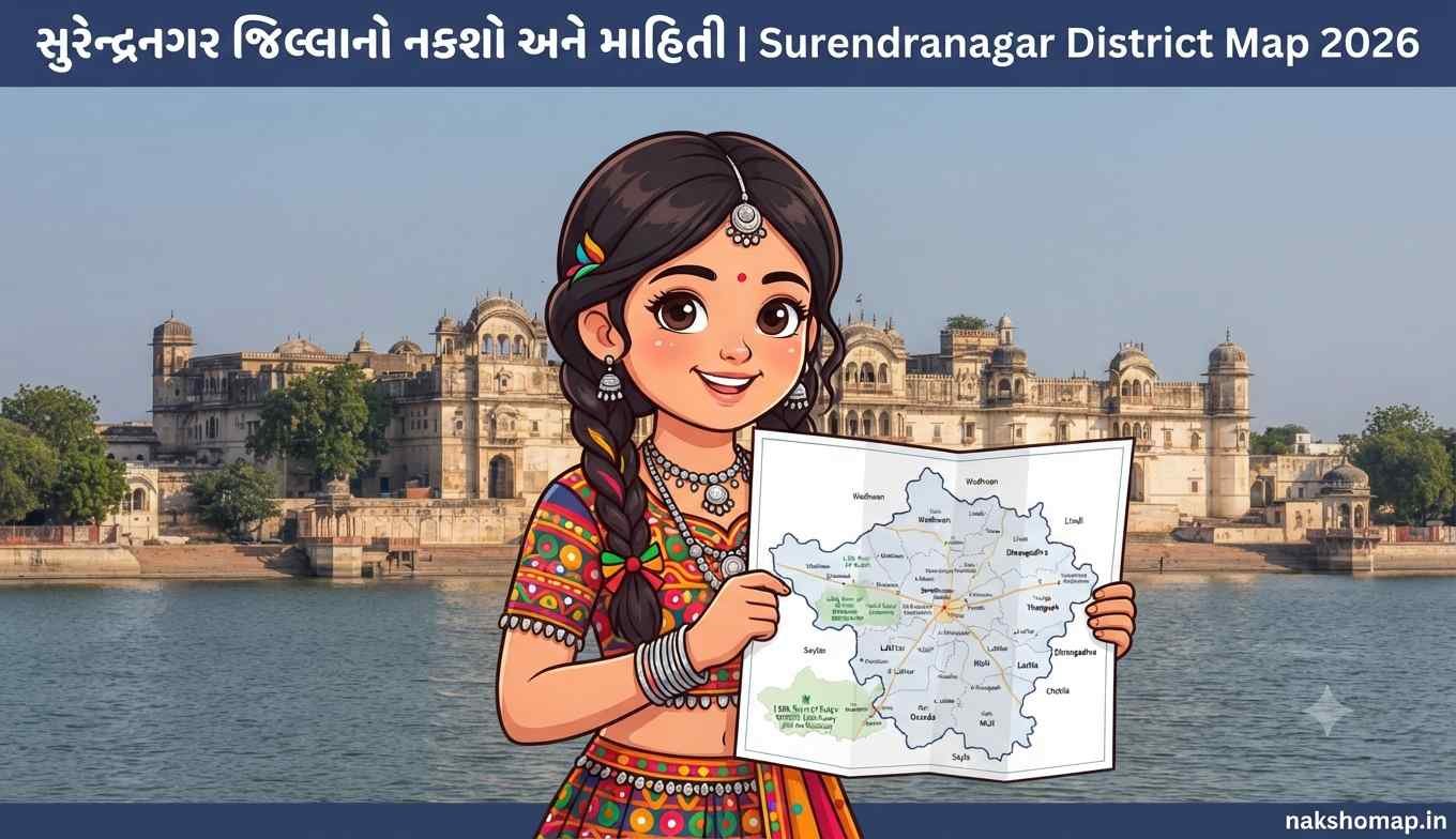 સુરેન્દ્રનગર જિલ્લાનો નકશો અને માહિતી | Surendranagar District Map 2026