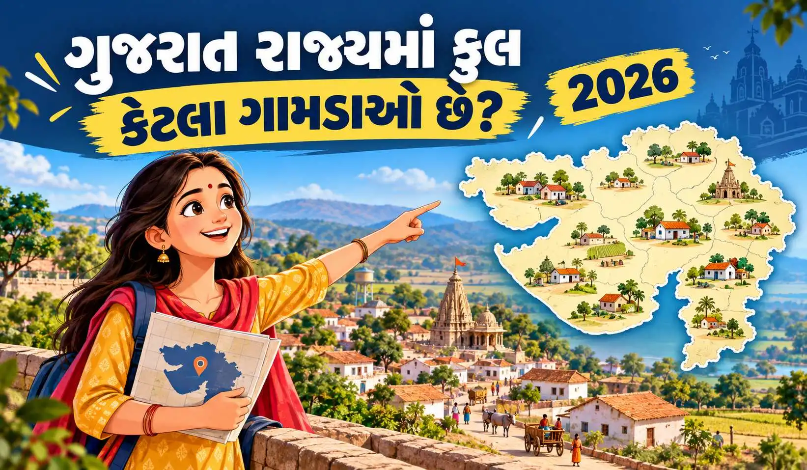 ગુજરાત રાજ્યમાં કુલ કેટલા ગામડાઓ છે 2026 | Total Villages In Gujarat