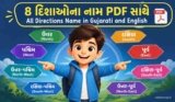8 દિશાઓના નામ PDF સાથે | All Directions Name in Gujarati and English